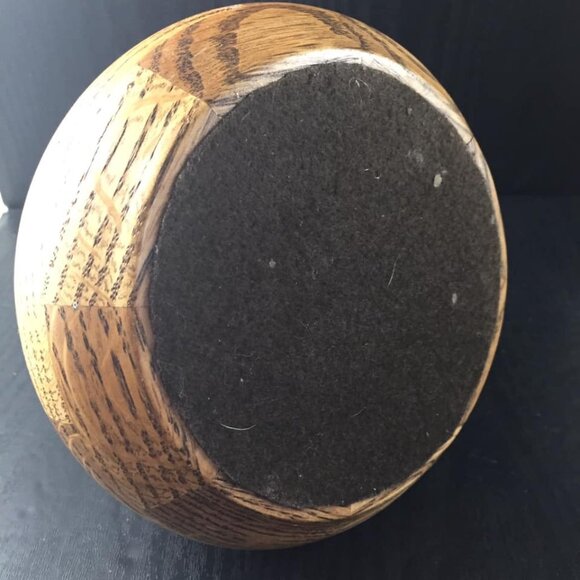 Wood Vase Oak Segmented Hand Turned Handmade 6 Inches - Picture 5 of 8